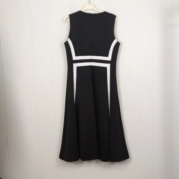 Calvin Klein 🖤  Black &amp; White A-Line Midi Dress
