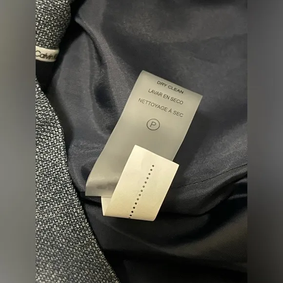 CALVIN KLEIN BLAZER NOTCH COLLAR TWO-BUTTON DOWN WOMEN BLUE COLOR POCKETS SIZE 6