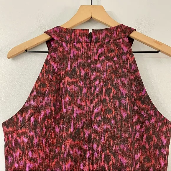 Calvin Klein Brocade Jacquard Halter Fit &amp; Flare Dress