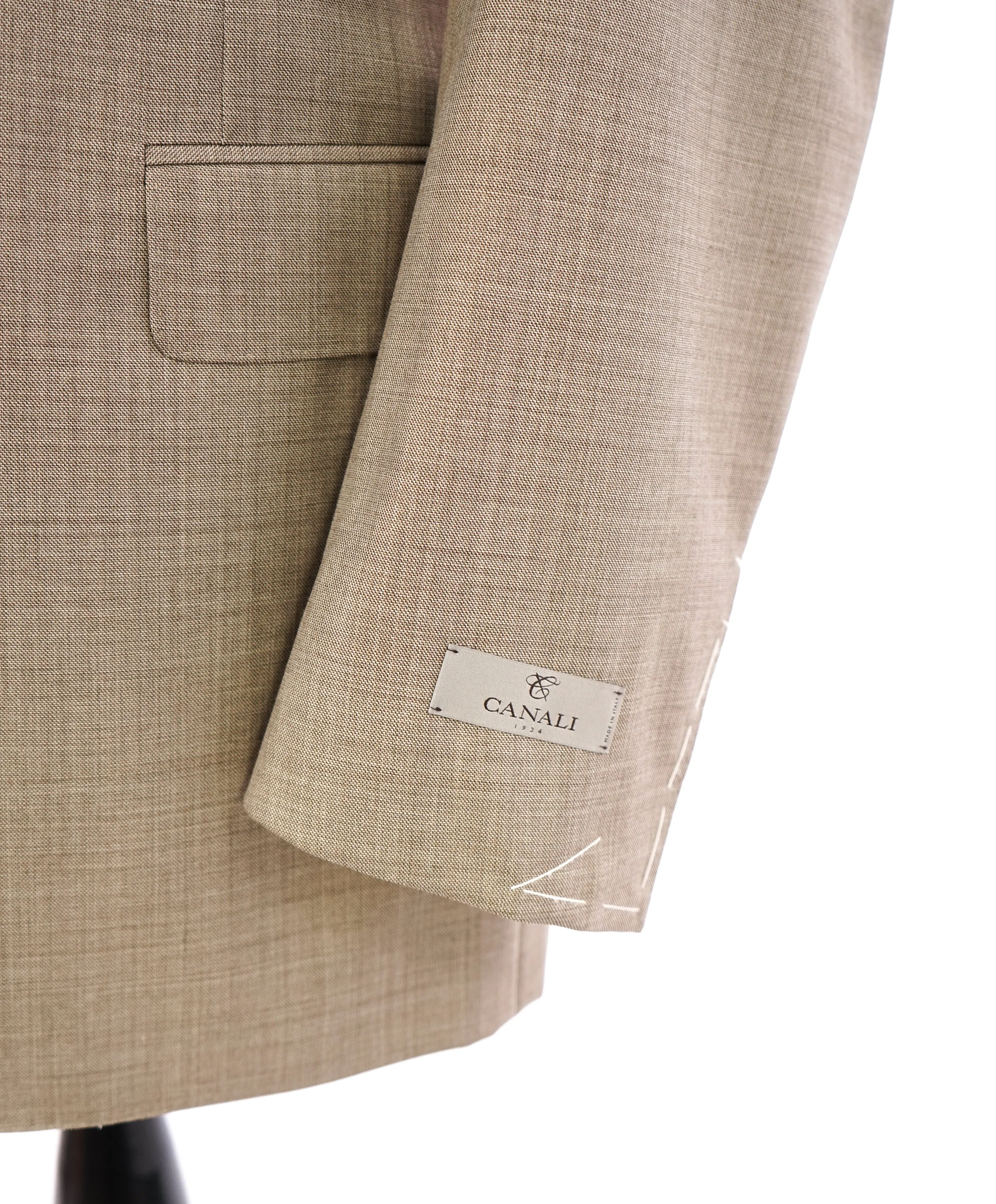 CANALI - Beige Sand Color Textured Light Summer Blazer - 42L