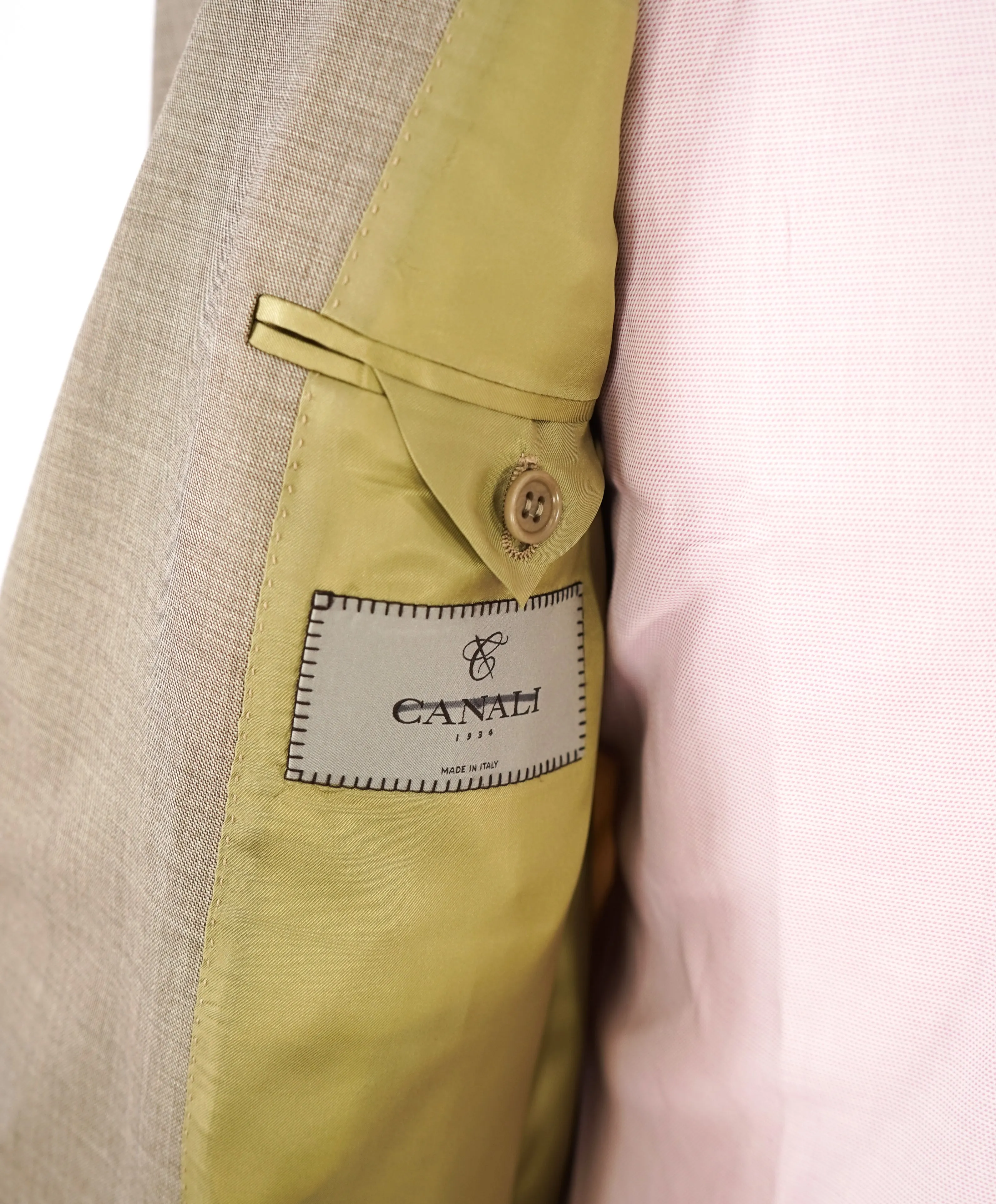 CANALI - Beige Sand Color Textured Light Summer Blazer - 42L