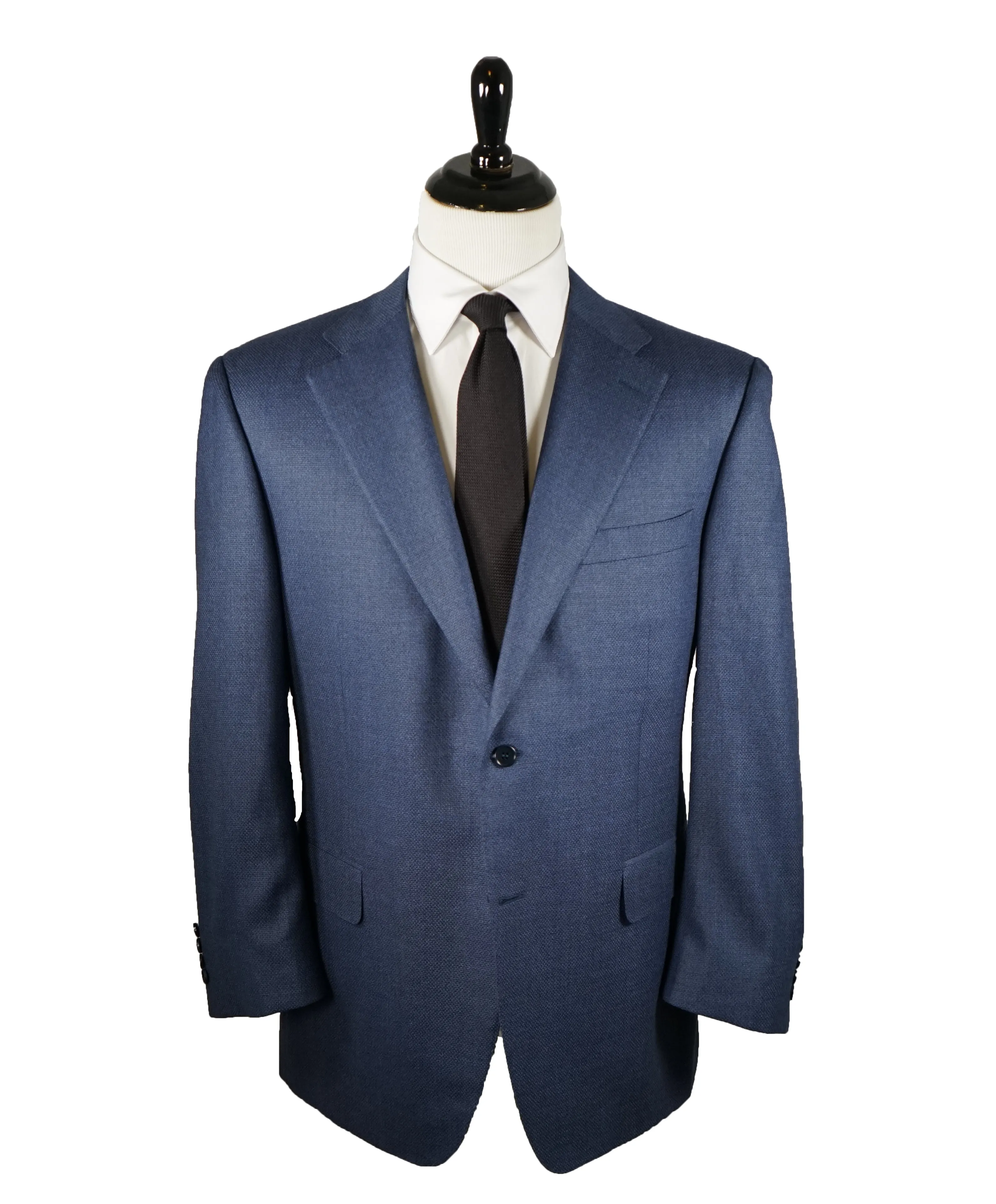 CANALI - Medium Blue Textured Royal Weave Blazer - 48R