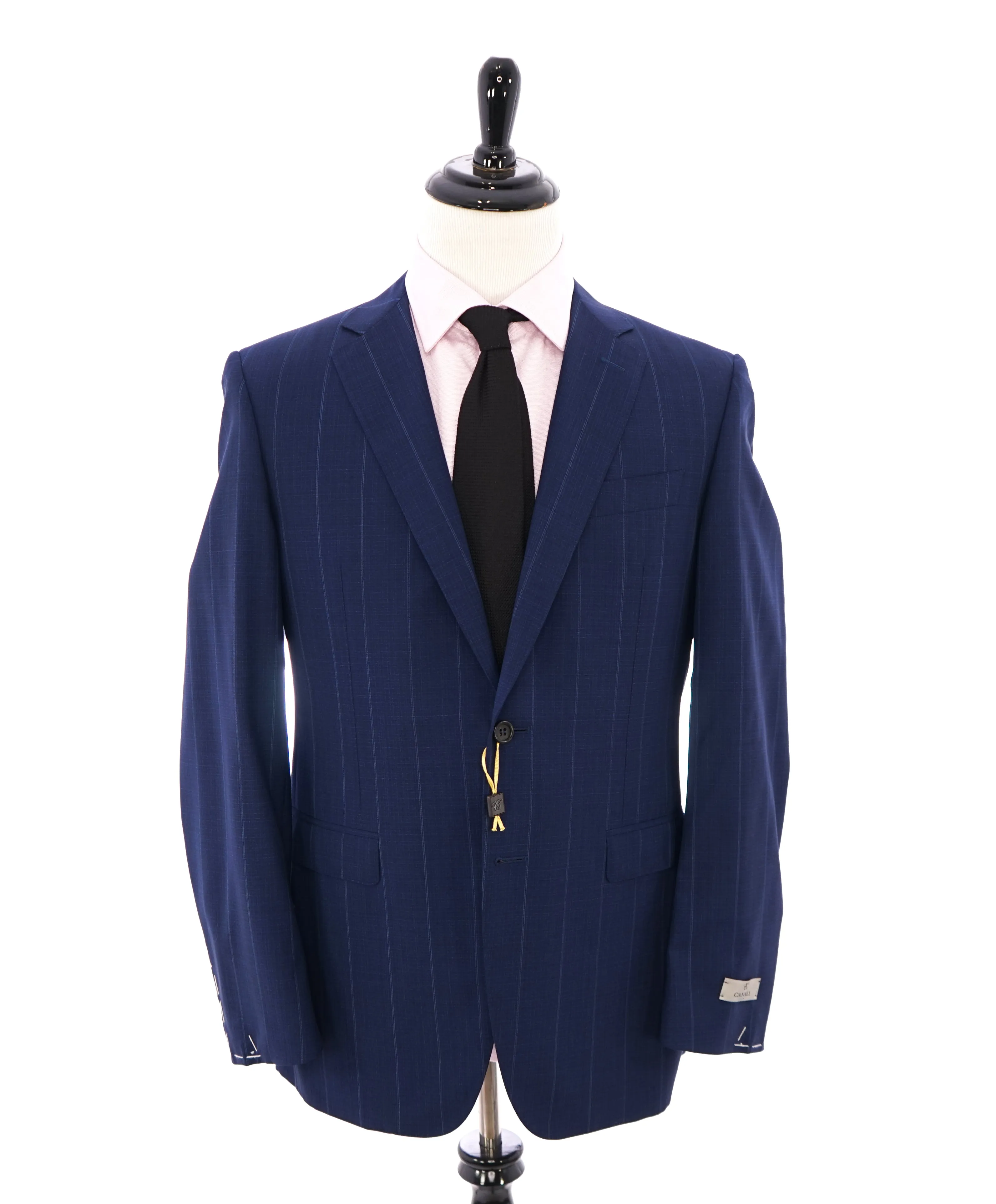 CANALI - "EXCLUSIVE" Super 150's Travel Blue Check Plaid Blazer - 40R