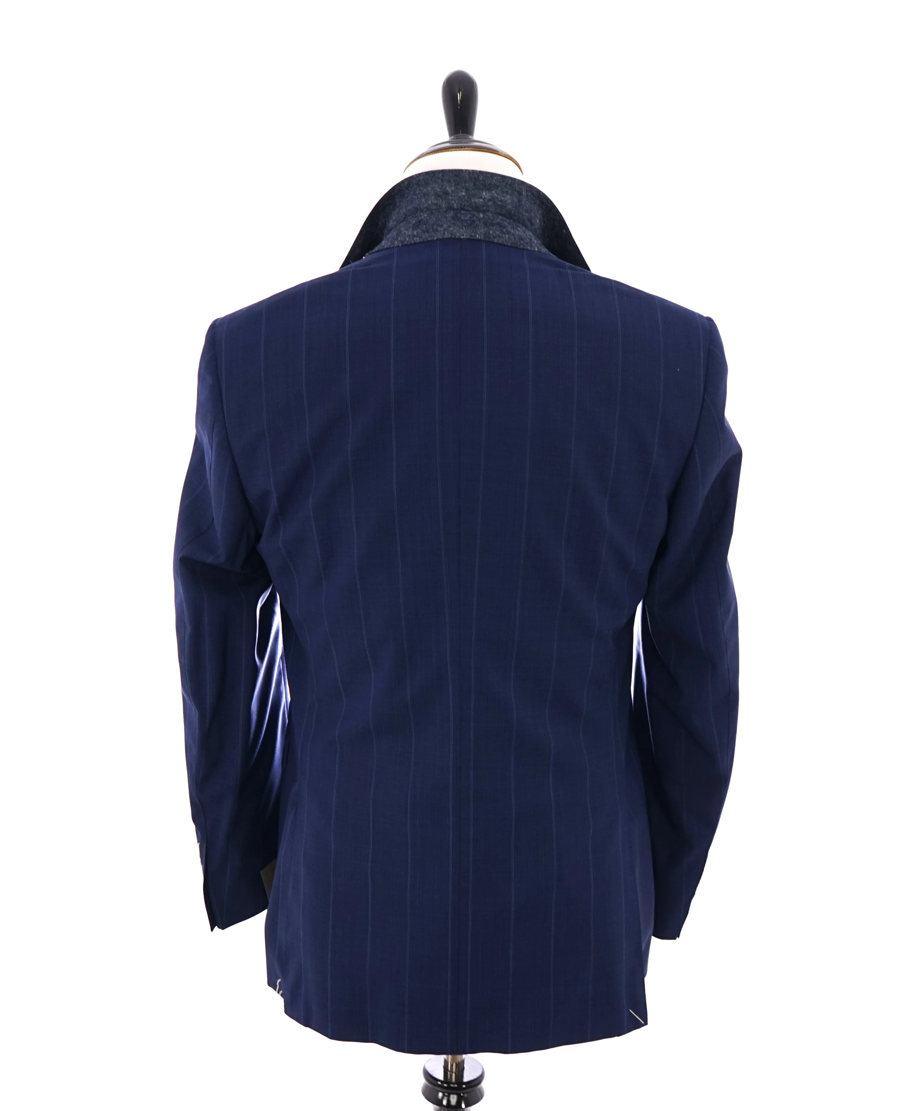 CANALI - "EXCLUSIVE" Super 150's Travel Blue Check Plaid Blazer - 40R