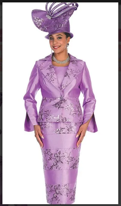 Champagne Italy 5723 2PC Long Sleeve Jacket/Skirt Church Suit