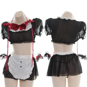 Chiffon Bow Maid Uniform Suit YC50027
