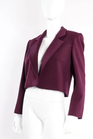 Cropped Double Knit Jacket