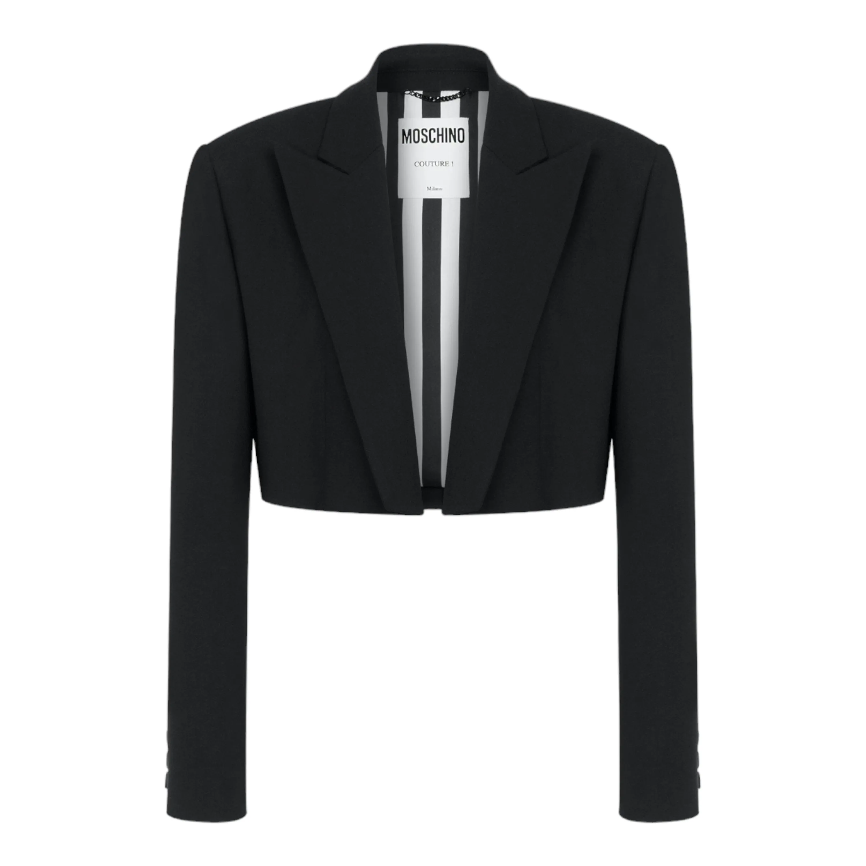 Cropped Jacket In Stretch Gabardine