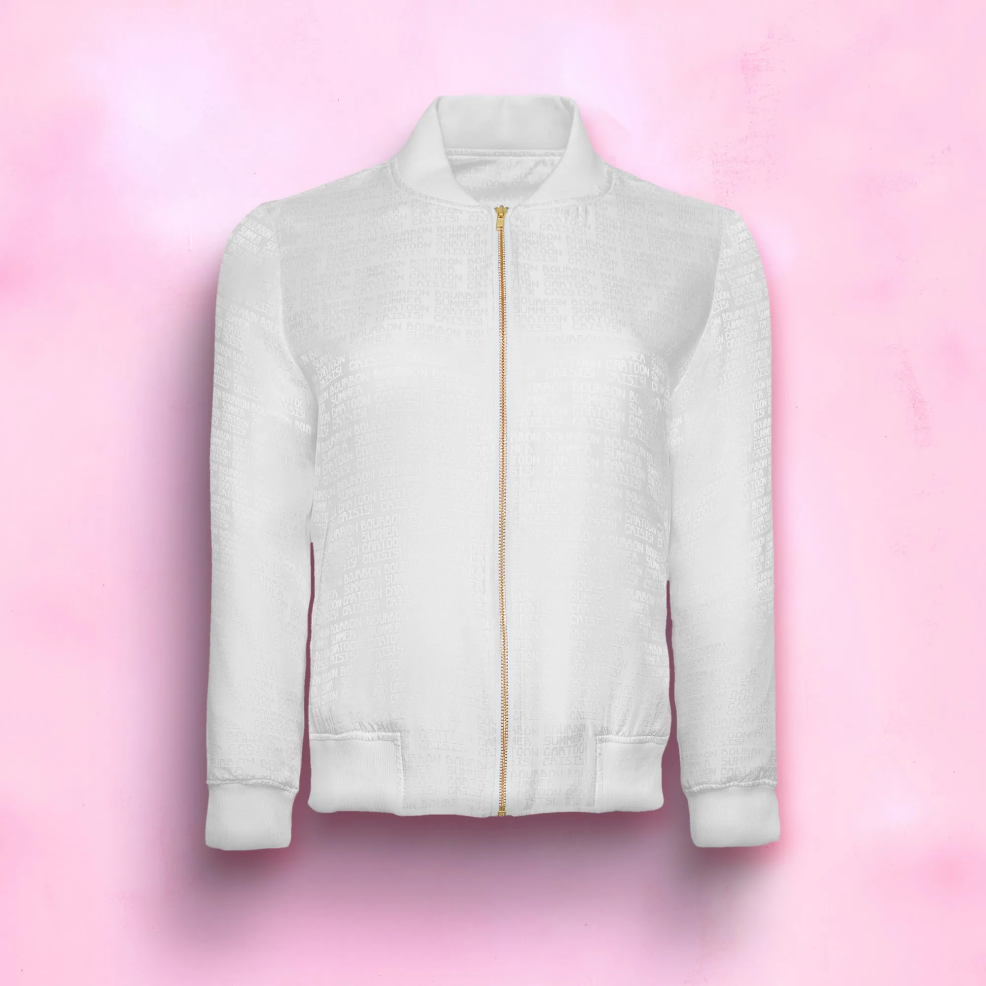 Cropped Jacquard Bomber