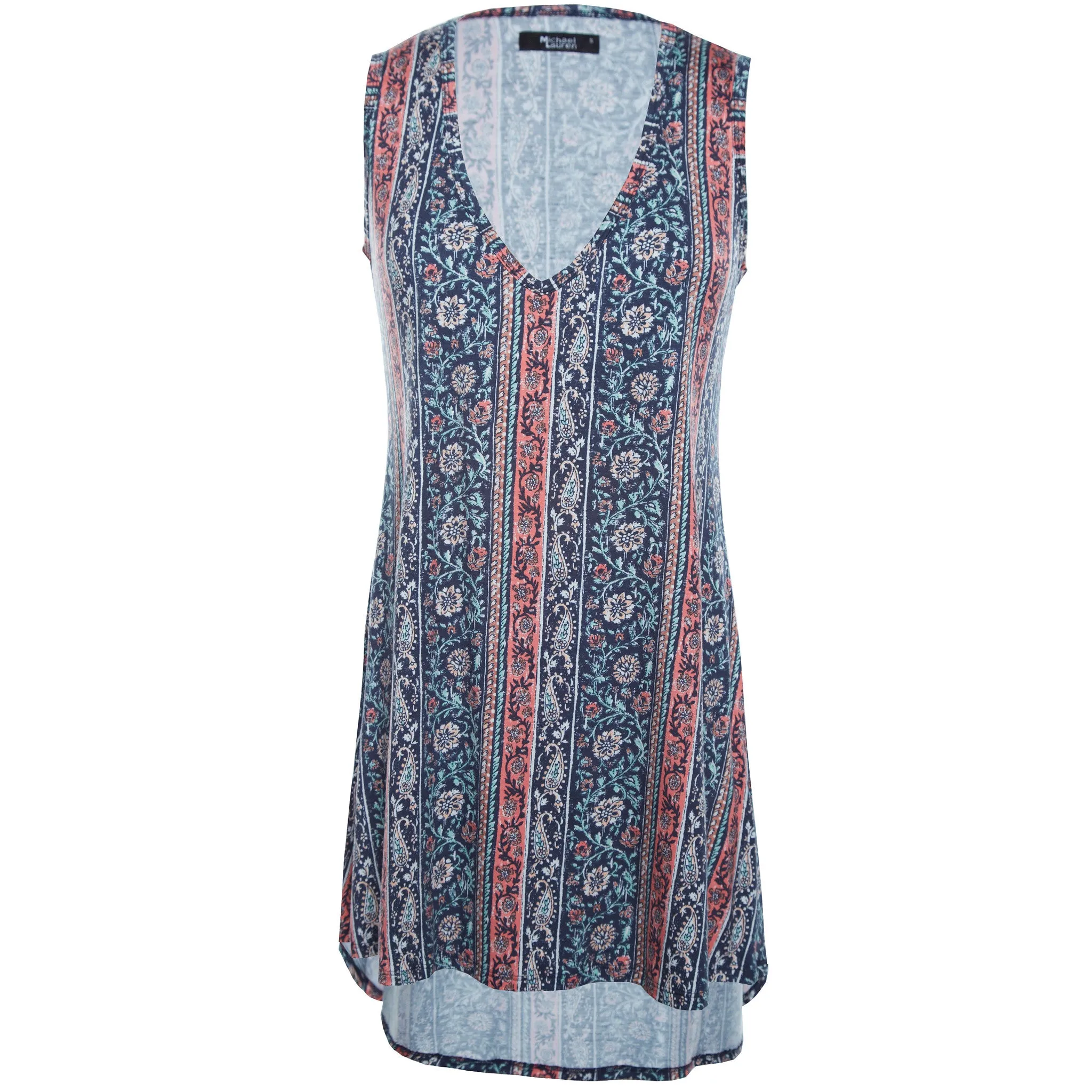 Diamond Sleeveless V Neck Mini Dress