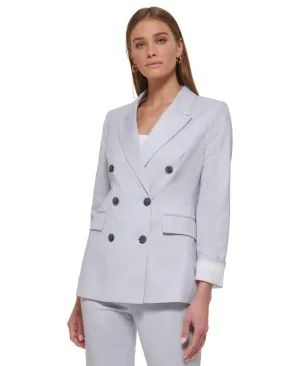 DKNY Women's Notched-Collar Double-Breasted Blazer UC2JX146