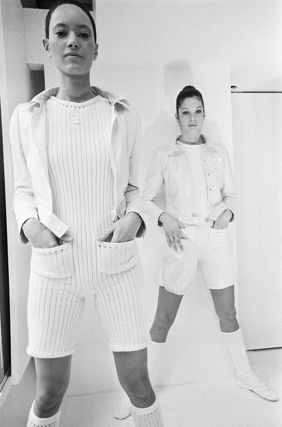 Documented 1971-1972 Andre Courreges Vinyl Crop Jacket in Buff