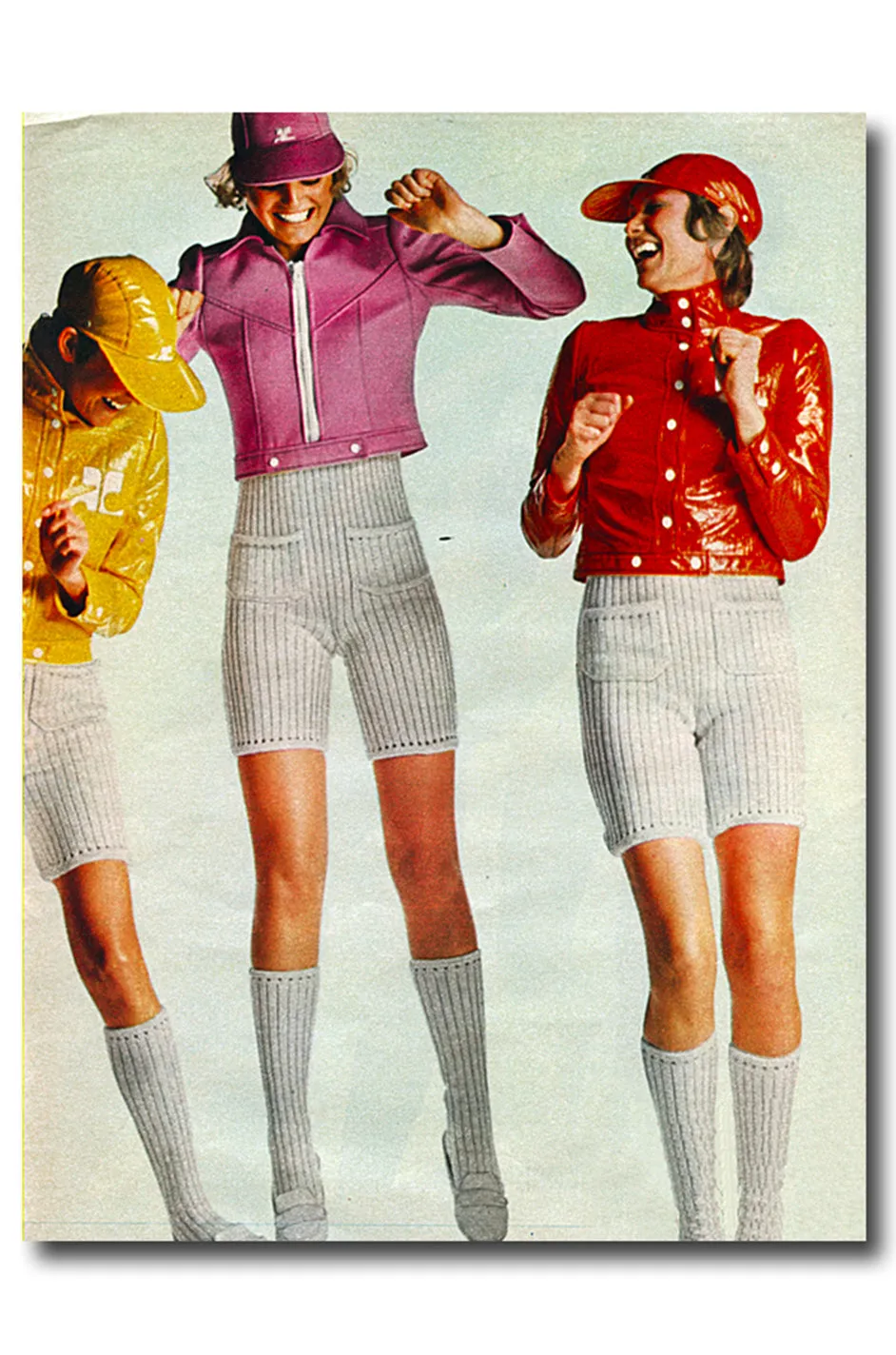 Documented 1971-1972 Andre Courreges Vinyl Crop Jacket in Buff