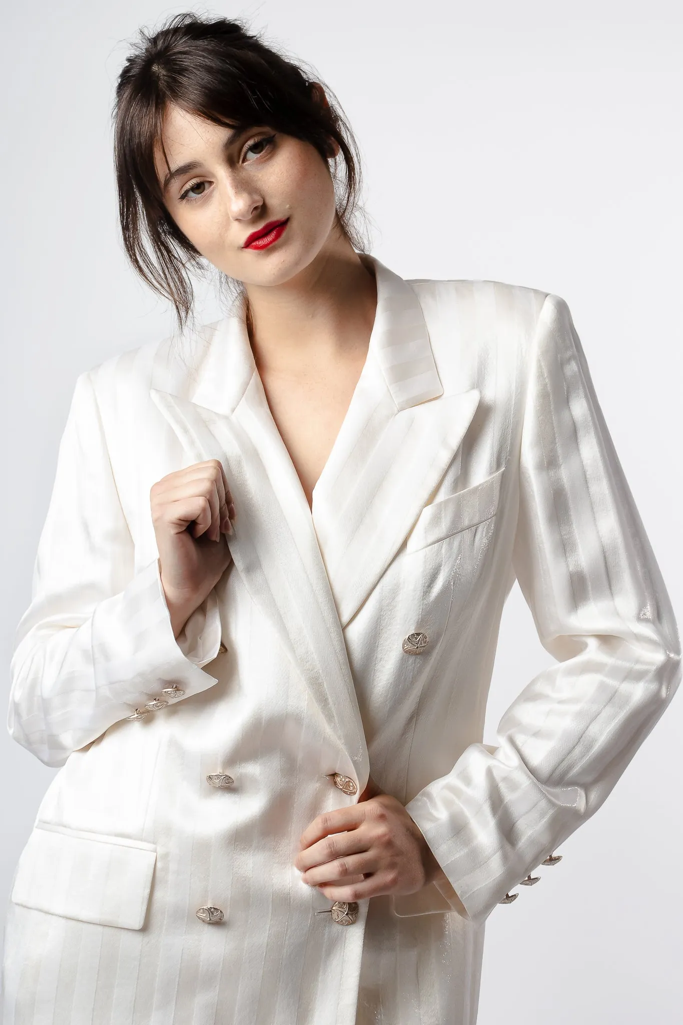 Double Breasted Jacquard Blazer