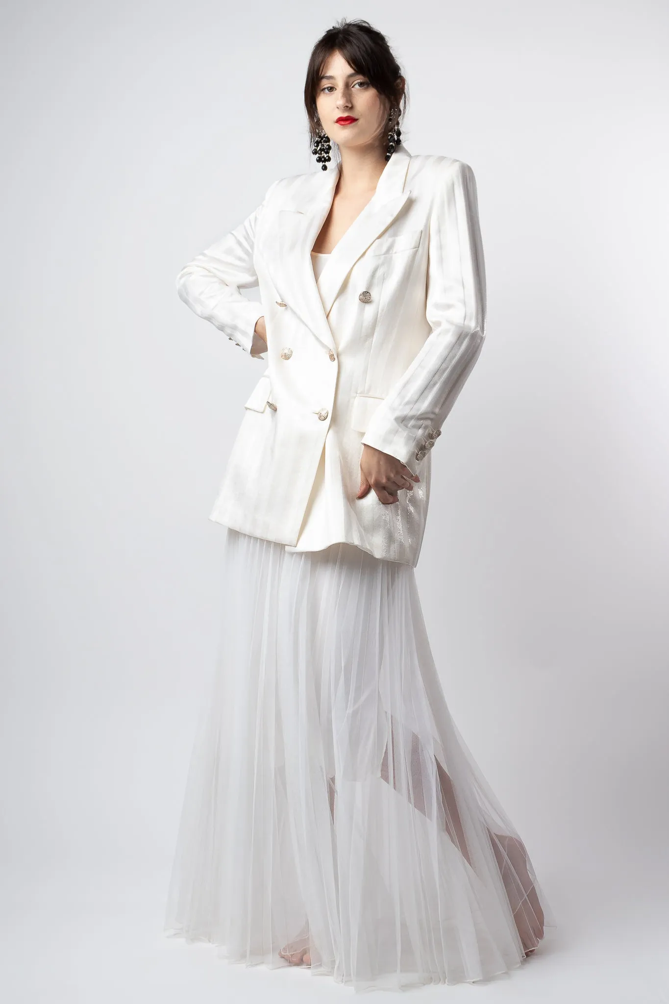 Double Breasted Jacquard Blazer