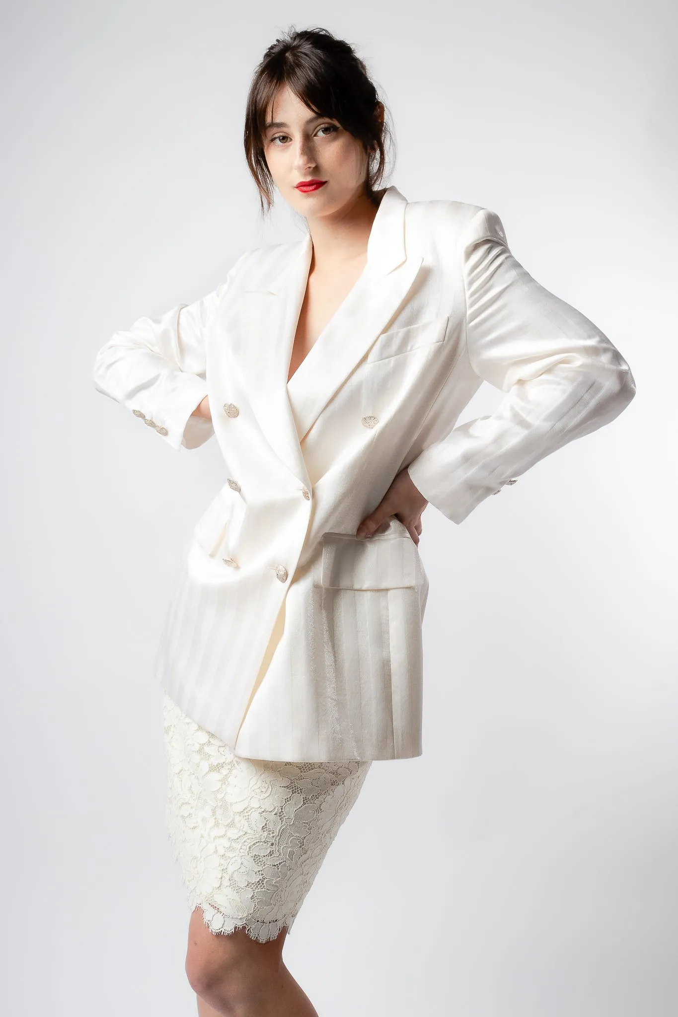 Double Breasted Jacquard Blazer