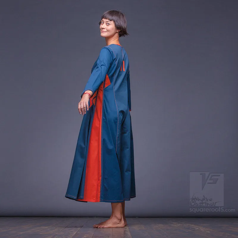Dress "Sidelights" model "LT" Long sleeves Turquoise
