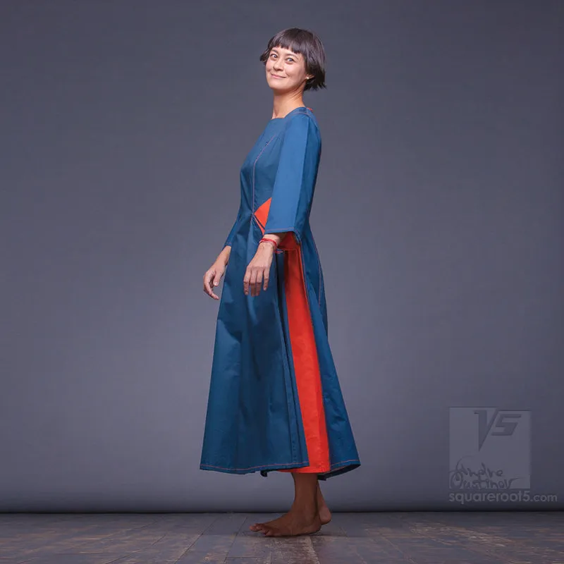 Dress "Sidelights" model "LT" Long sleeves Turquoise