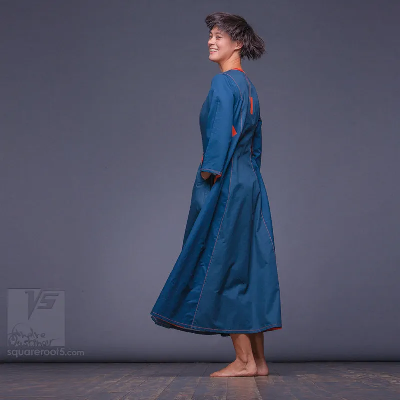 Dress "Sidelights" model "LT" Long sleeves Turquoise