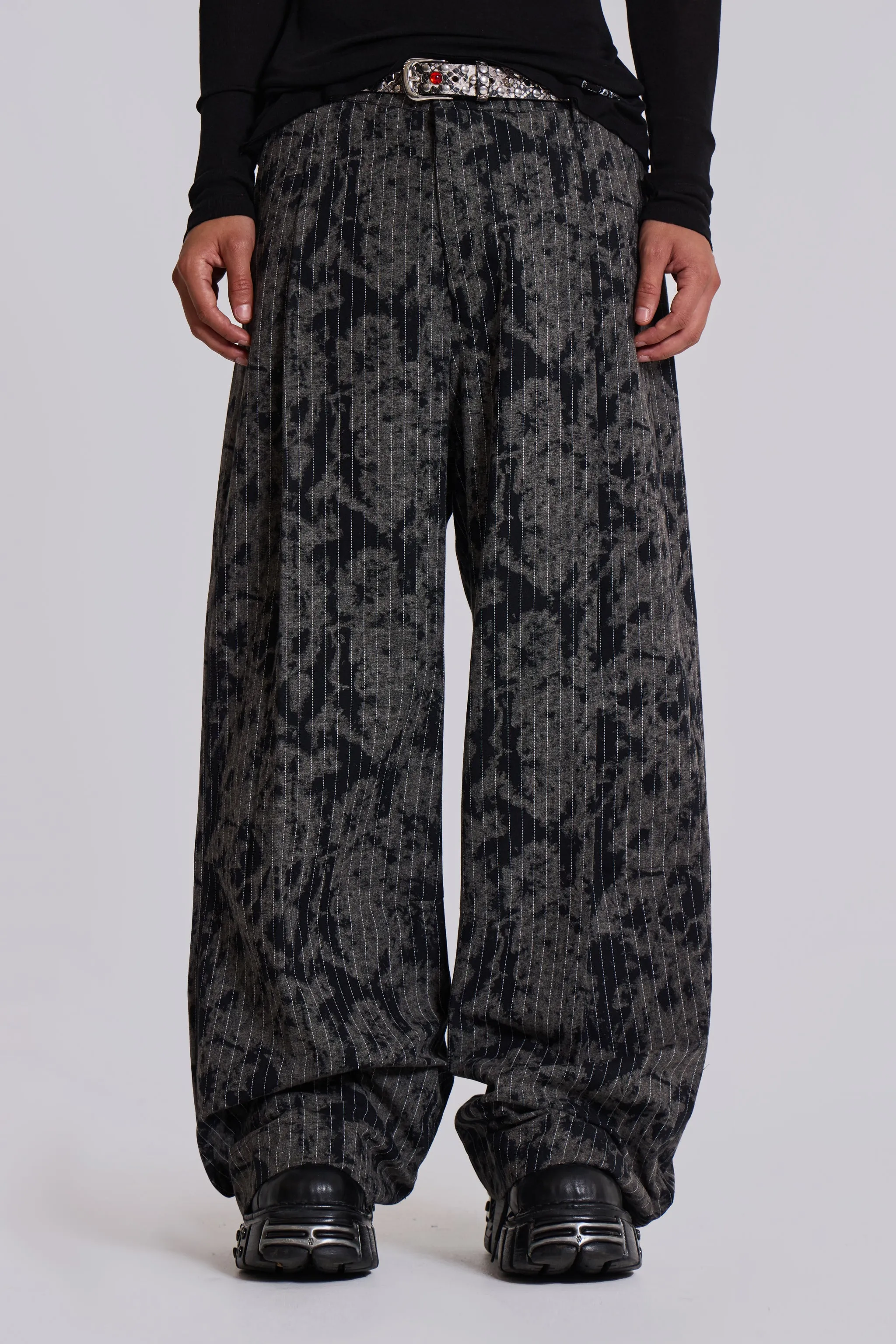 Dyed Pinstripe Goliath Suit Pants