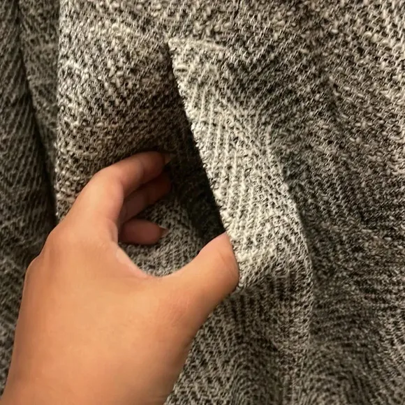 Eileen Fisher Herringbone Tweed A-Line Swing Jacket