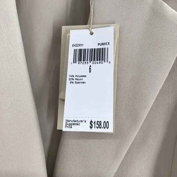 Elie By Elie Tahari Solid Single Breasted Blazer  Career Classic NWT Size 6