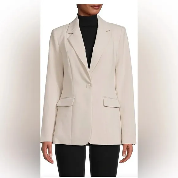 Elie By Elie Tahari Solid Single Breasted Blazer  Career Classic NWT Size 6