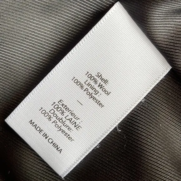 Elizabeth and James Black Wool Sateen Blazer size 4