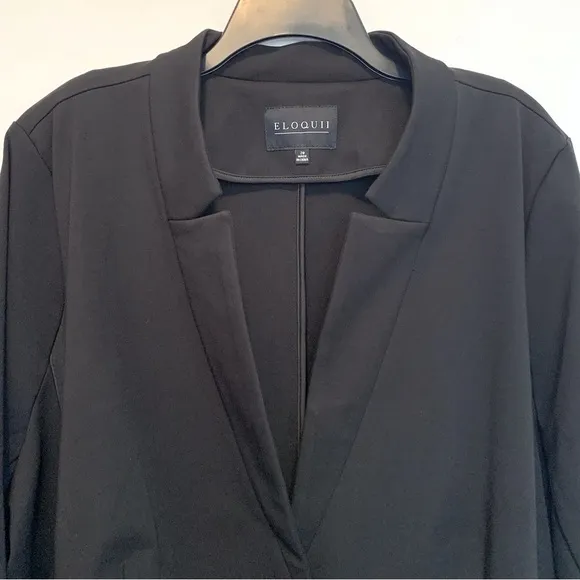 Eloquii Ultimate Stretch Work Blazer Black Ponte