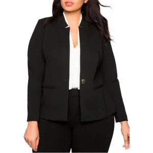 Eloquii Ultimate Stretch Work Blazer Black Ponte