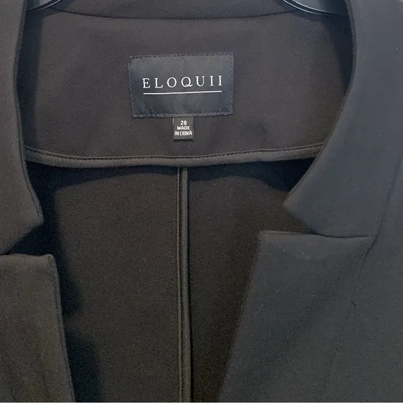 Eloquii Ultimate Stretch Work Blazer Black Ponte