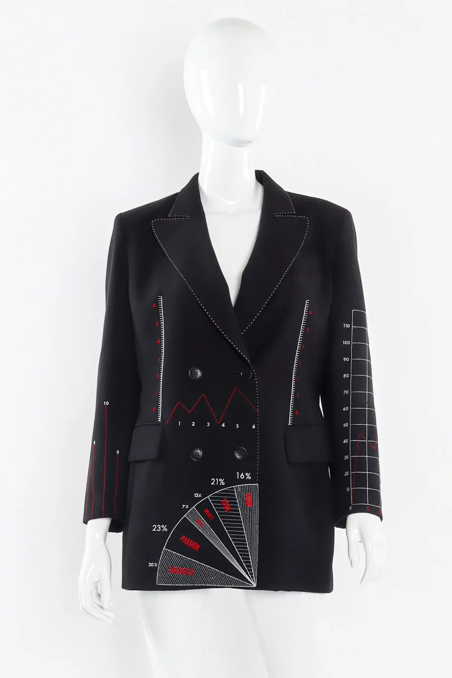 Embroidered Metrics Blazer