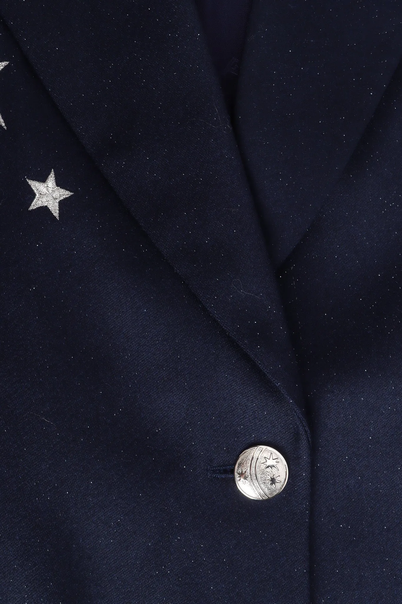 Embroidered Star Wool Blazer