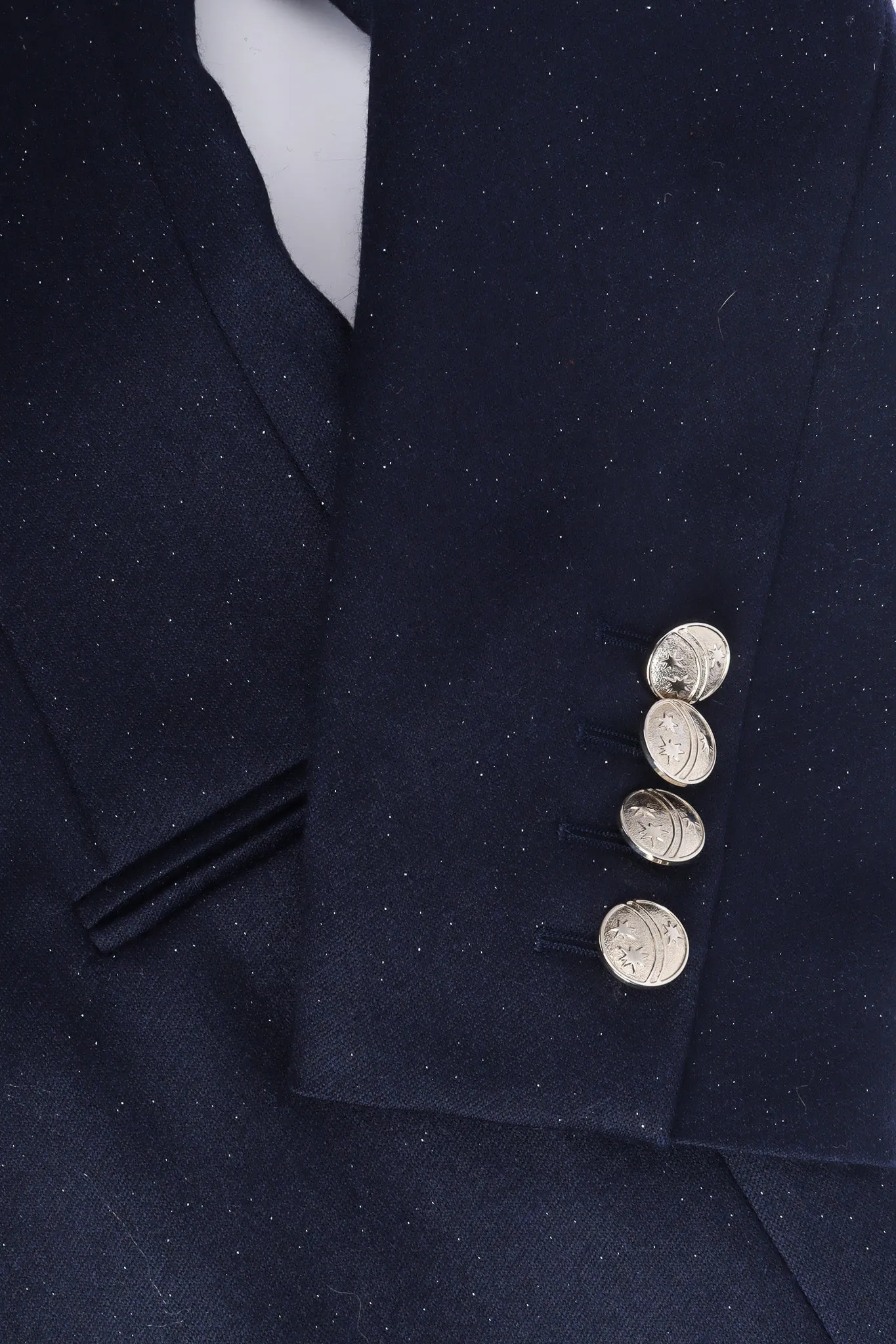 Embroidered Star Wool Blazer