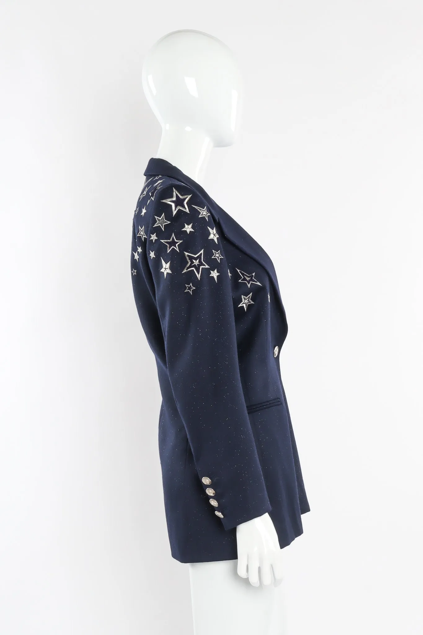 Embroidered Star Wool Blazer