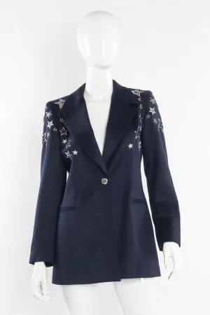 Embroidered Star Wool Blazer