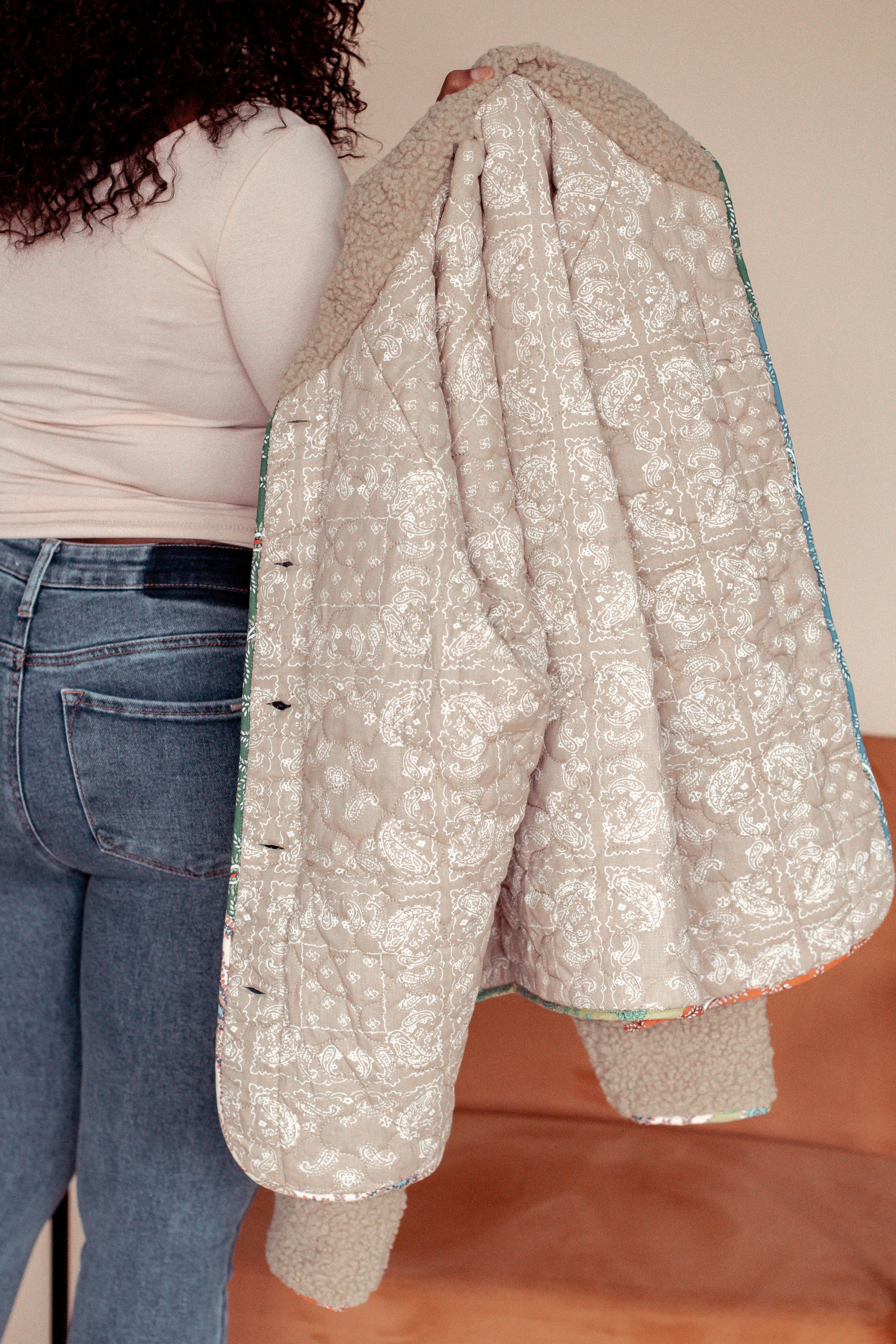 Emery Wool Quilt Jacket (Sage)