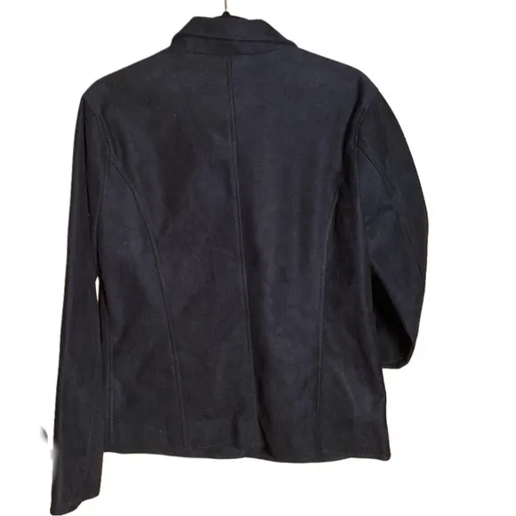 EMPORIO &amp; Co black ultra suede blazer  Jacket made in Italy women’s Size XL