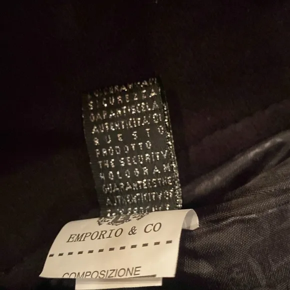 EMPORIO &amp; Co black ultra suede blazer  Jacket made in Italy women’s Size XL