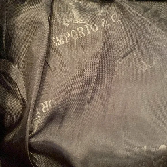 EMPORIO &amp; Co black ultra suede blazer  Jacket made in Italy women’s Size XL