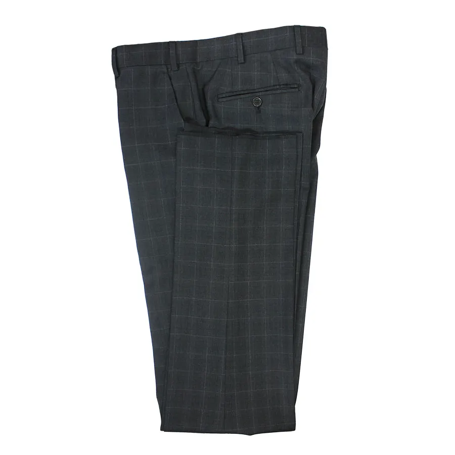Emporio Armani - M-Line 2 Piece Woven Check Suit in Charcoal