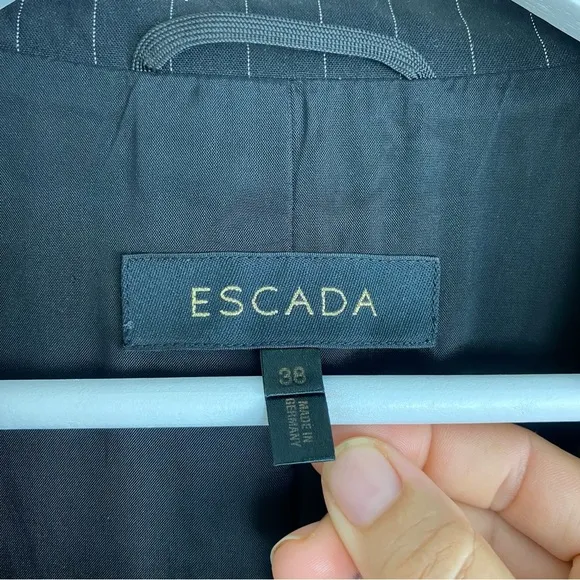 ESCADA Womens Pinstripe Wool Blazer size 38