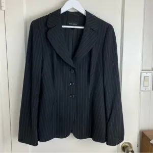 ESCADA Womens Pinstripe Wool Blazer size 38