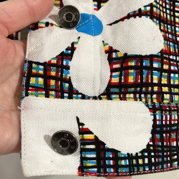 Etcetera - 100% cotton, 8, cropped denim jacket, rainbow, daisy