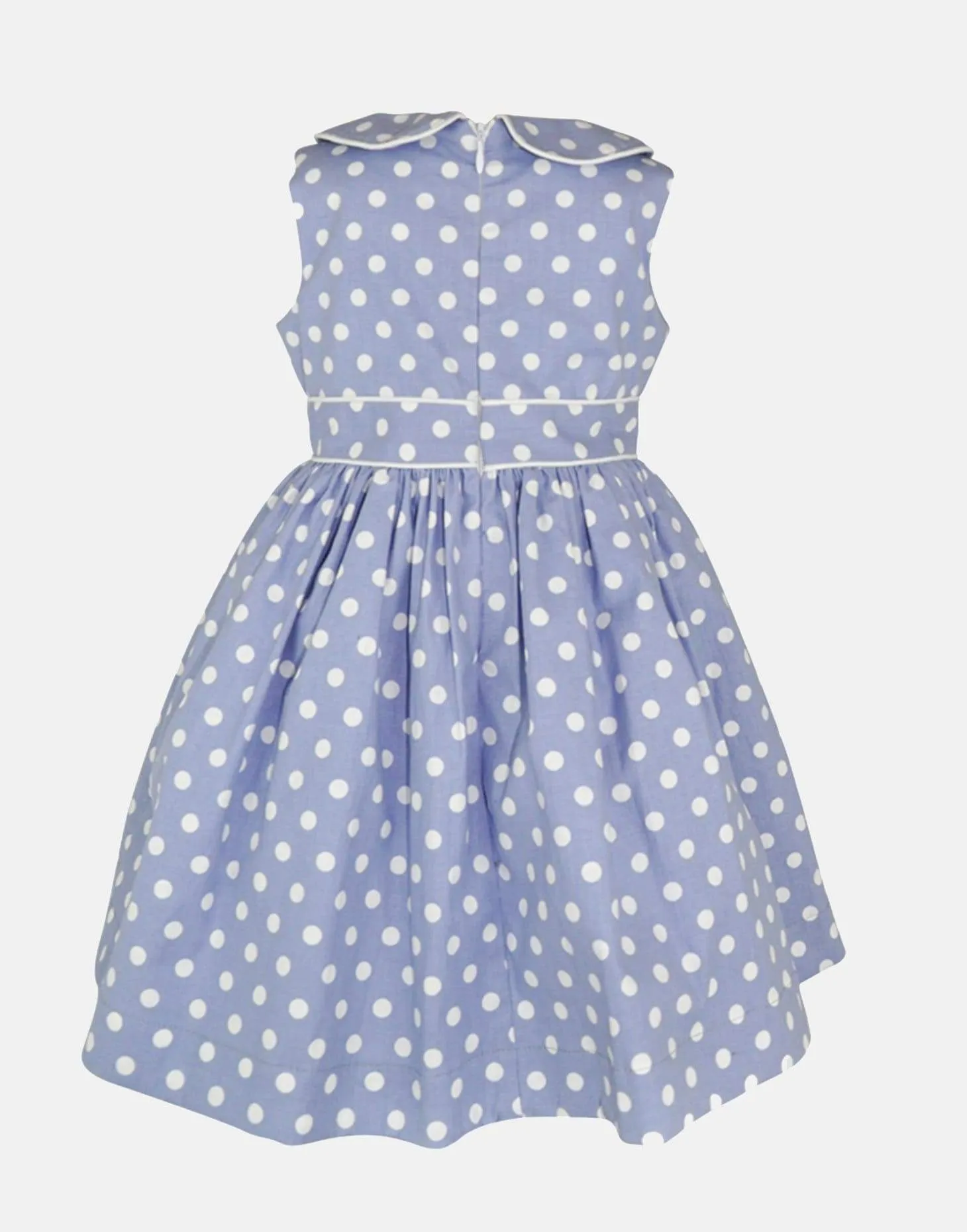 Evelyn: Periwinkle spot dress