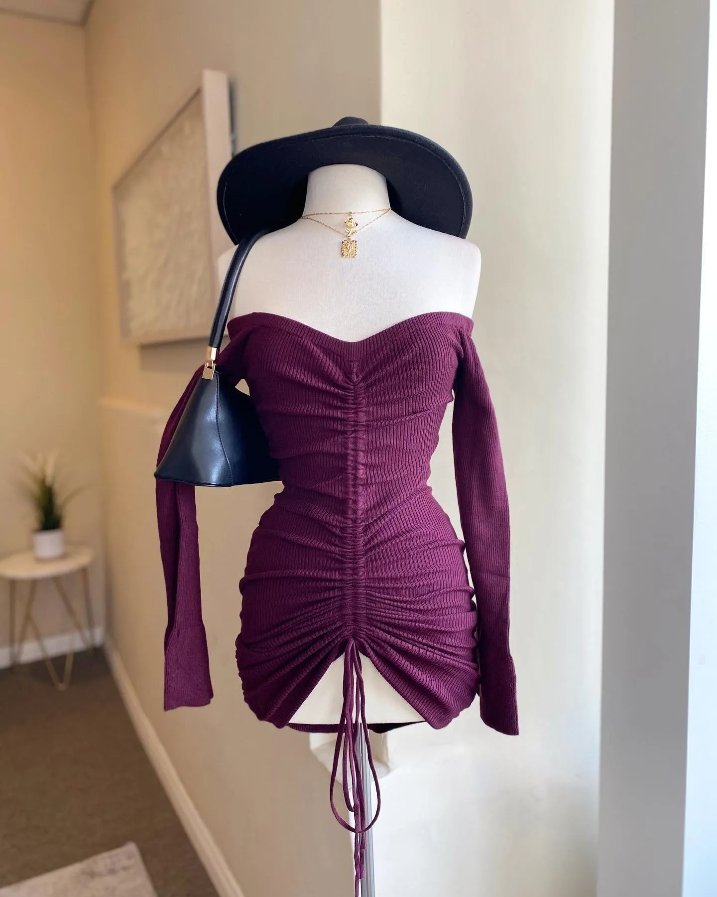 Flare Arm Sweater Rouge Dress