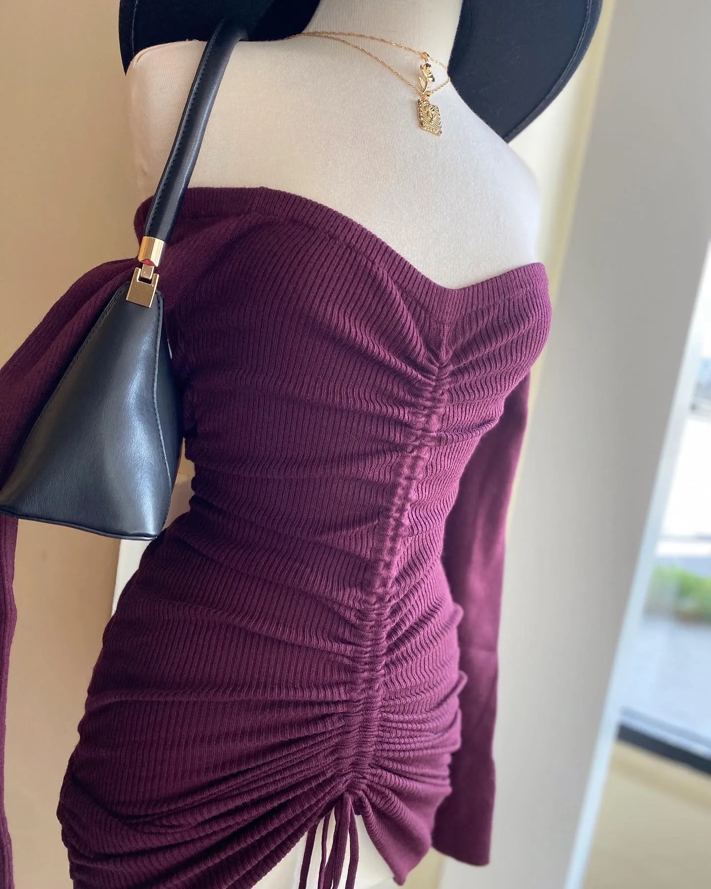Flare Arm Sweater Rouge Dress