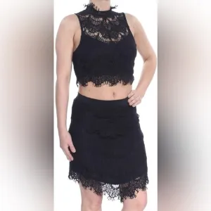 Free People Sabina Lace Skirt Suit
