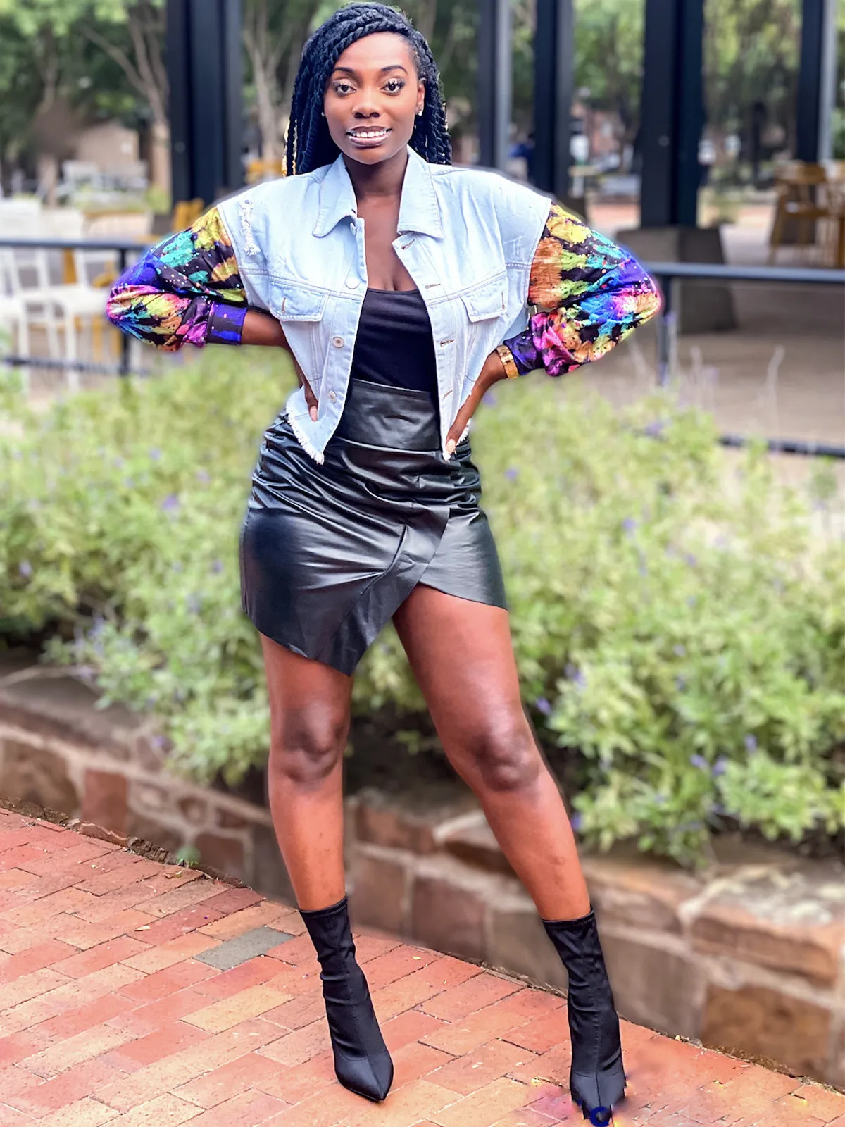 Galaxy Crop Hood Jacket