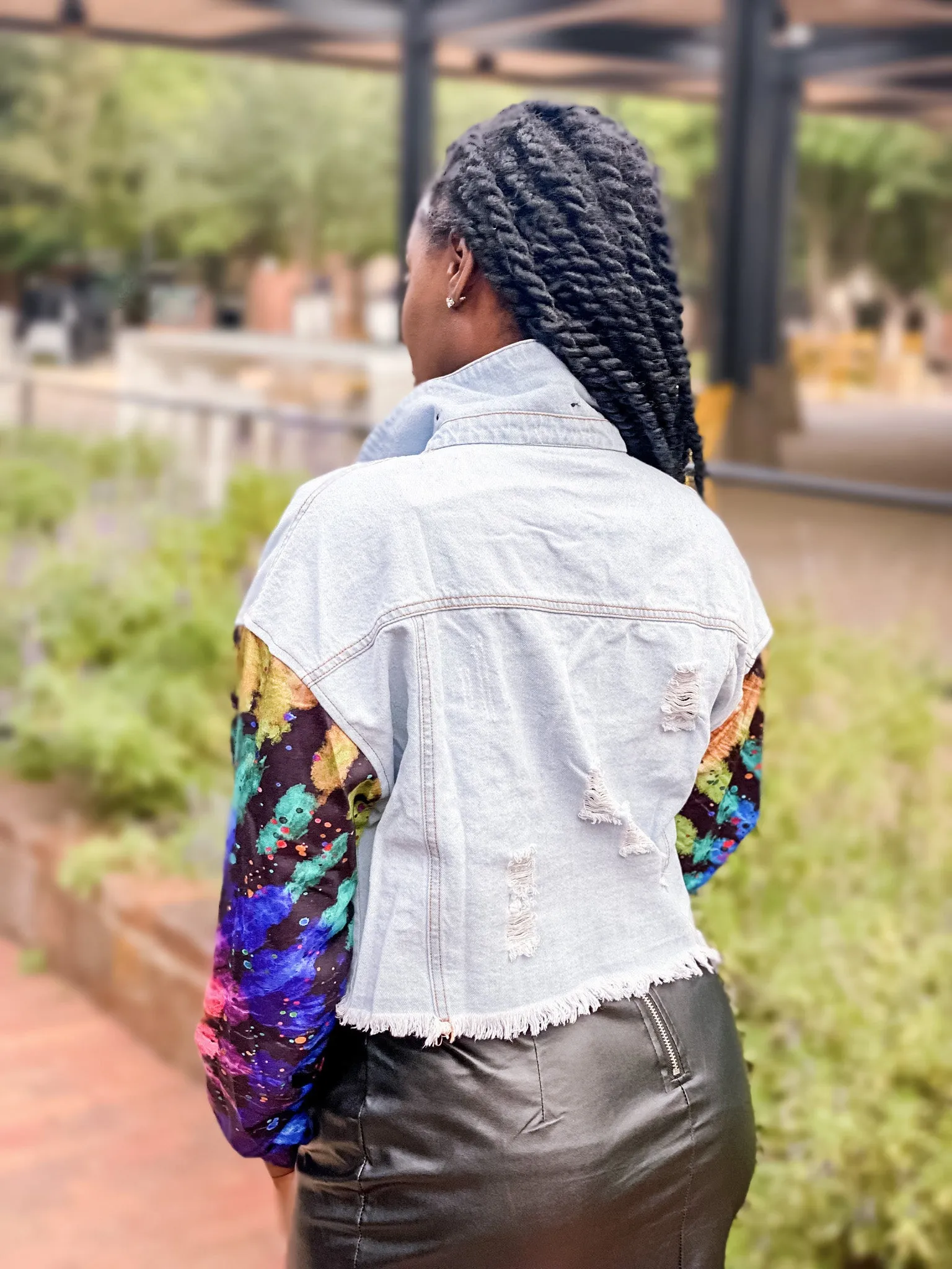 Galaxy Crop Hood Jacket